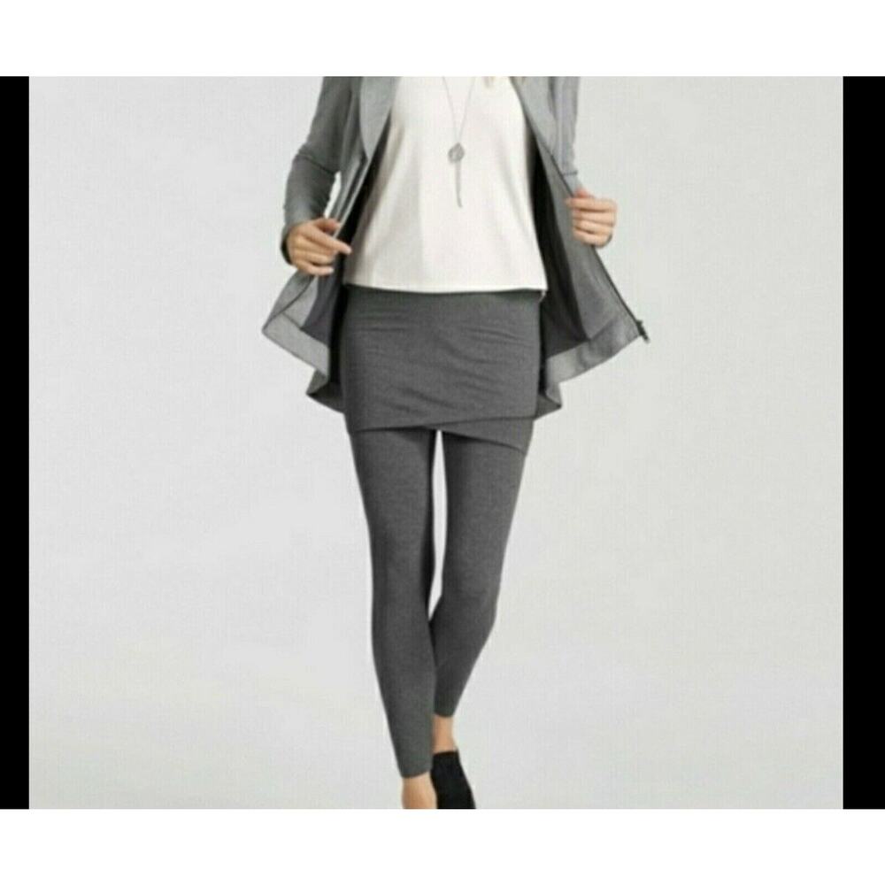 NWOT CAbi M'leggings Gray Skirted Leggings Activewear Stretch #5318‎ Sz XS